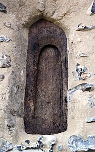 Wooden Saxon window at Boxford Church, Berkshire -  Nash Ford Publishing